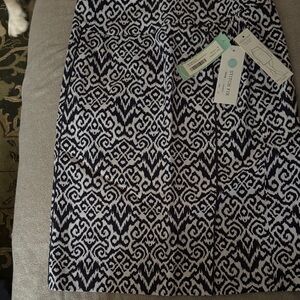 Margaret M Elegant Black and White Pencil Skirt